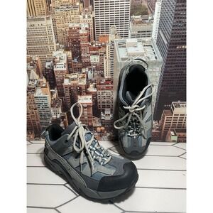 Worx Steel Toe Shoes Red Wing Gray/Blue Womens 7.5 W  ASTM F 2413-11  Steel Toe